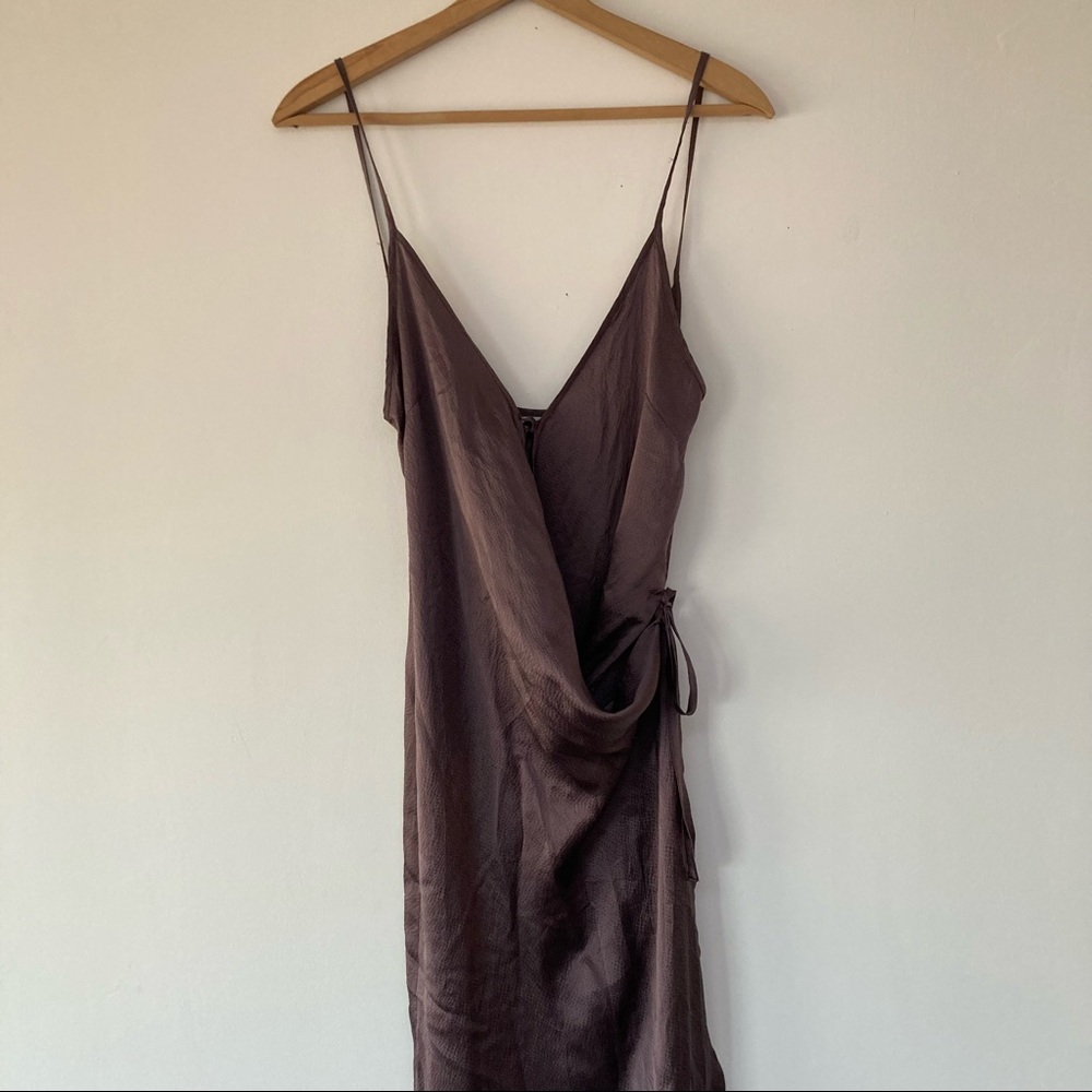 Lonely Label Lingerie - 100% Silk Wrap Dress/Slip/Nightgown, Size Small.